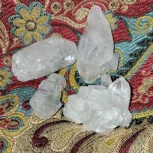 Set Of 4 Clear Quartz Crystals